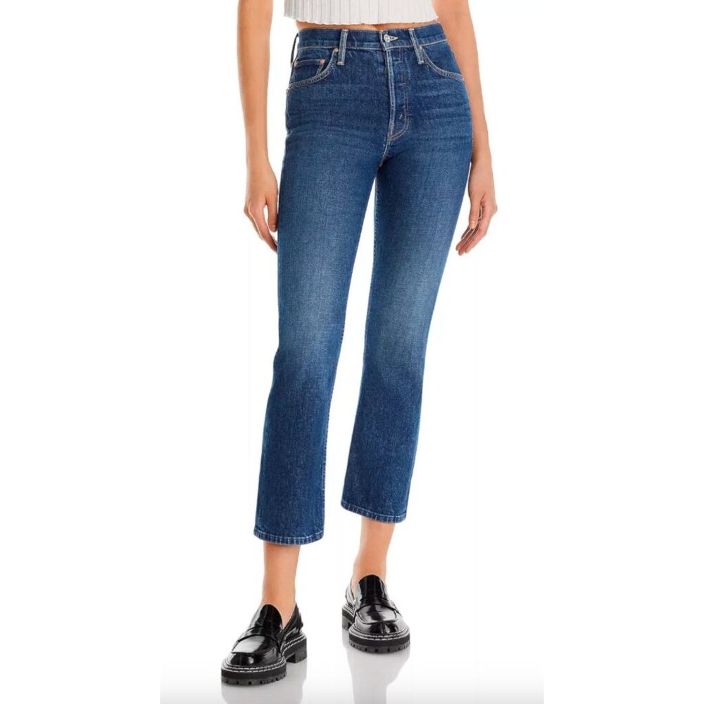 Mother The Tomcat Ankle Cannonball Crop Straight Jeans Size 28 in Cannonball